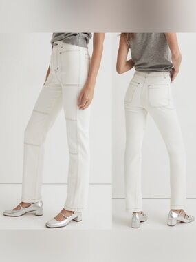 Madewell The 90’s Straight Utility Jean White Size 30